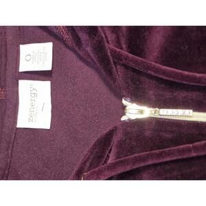 NWOT Zenergy by Chico's Women's Velvet Zip-Up Hoodie Size 0